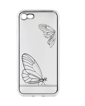 Tellur Cover Silicone for iPhone 7 Butterfly silver-foto2