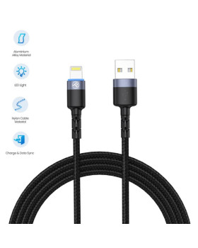 Tellur Data cable USB to Lightning LED, Nylon Braided, 1.2m black-foto2