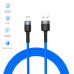 Tellur Data cable USB to Lightning with LED Light, 3A, 1.2m blue Muu