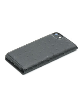 Tellur Book case Ostrich Genuine Leather for iPhone 7 black-foto2