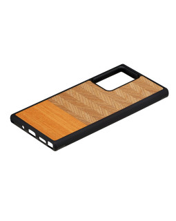 MAN&WOOD case for Galaxy Note 20 Ultra herringbone arancia black-foto2