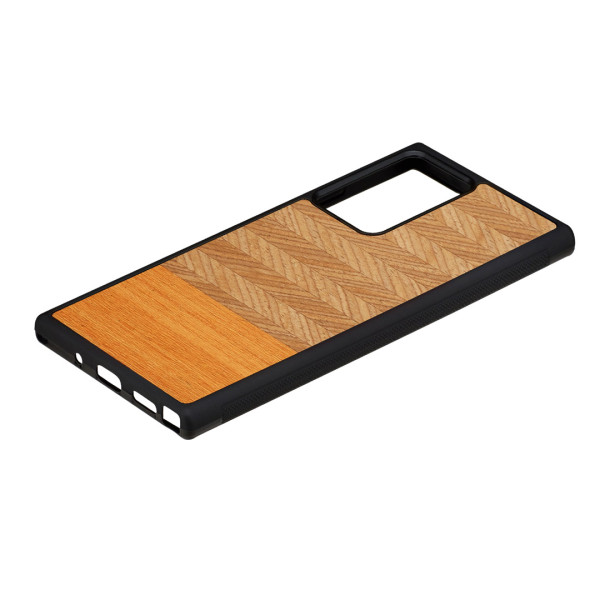 MAN&WOOD case for Galaxy Note 20 Ultra herringbone arancia black Mobiili ümbrised