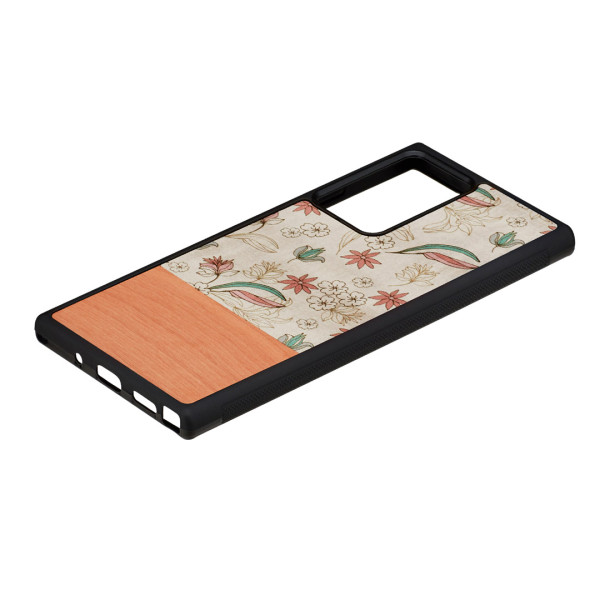 MAN&WOOD case for Galaxy Note 20 Ultra pink flower black Mobiili ümbrised