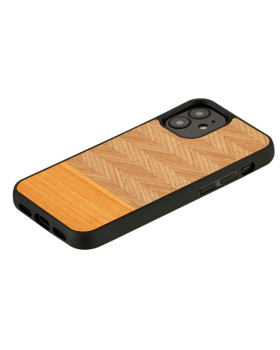 MAN&WOOD case for iPhone 12 mini herringbone arancia black-foto2