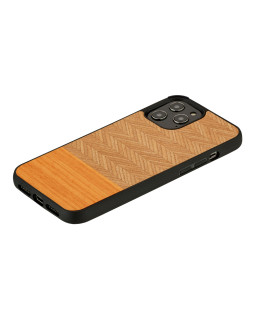 MAN&WOOD case for iPhone 12/12 Pro herringbone arancia black-foto2