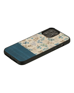 MAN&WOOD case for iPhone 12/12 Pro blue flower black-foto2