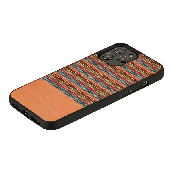 MAN&WOOD case for iPhone 12 Pro Max browny check black Mobiili ümbrised