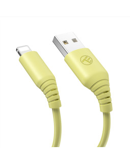 Tellur Silicone USB to Lightning Cable 3A 1m Yellow-foto2