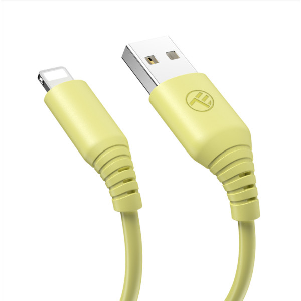 Tellur Silicone USB to Lightning cable 3A, 1m, yellow Muu