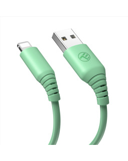 Tellur Silicone USB to Lightning Cable 3A 1m Green-foto2