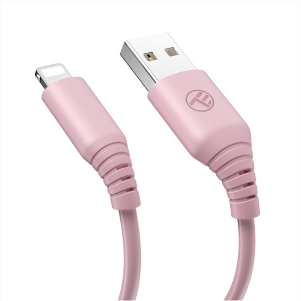 Tellur Silicone USB to Lightning cable 3A, 1m, pink Muu