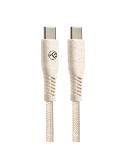 Tellur Green Data Cable Type-C to Type-C 3A PD60W 1m nylon cream-foto2