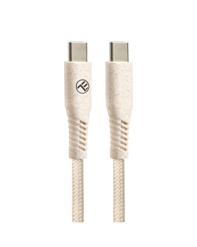 Tellur Green Data Cable Type-C to Type-C 3A PD60W 1m nylon cream-foto2