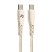 Tellur Green Data Cable Type-C to Type-C 3A PD60W 1m nylon cream Muu