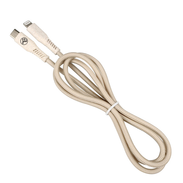 Tellur Green Data Cable Type-C To Lightning 2.4A PD20W 1m nylon cream Muu Tellur Green Data Cable Type-C To Lightning 2.4A PD20W 1m nylon cream Muu