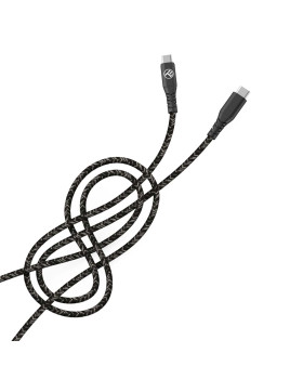 Tellur Green Data cable Type-C to Type-C 3A PD60W 1m nylon black-foto2