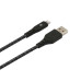 Tellur Green Data cable USB to Lightning 2.4A 1m nylon black Muu