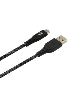 Tellur Green Data cable USB to Type-C 3A 1m nylon black-foto2