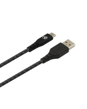 Tellur Green Data cable USB to Type-C 3A 1m nylon black-foto2