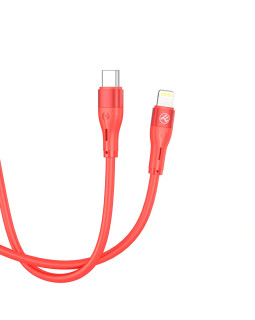 Tellur Silicone Type-C to Lightning Cable PD30W 1m Red-foto2