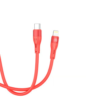 Tellur Silicone Type-C to Lightning Cable PD30W 1m Red-foto2