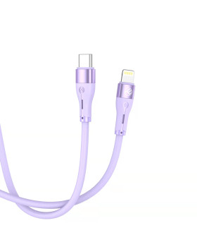 Tellur Silicone Type-C to Lightning Cable PD30W 1m Purple-foto2