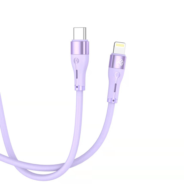 Tellur Silicone Type-C to Lightning cable PD30W 1m purple Muu