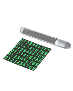 Tellur Temporary Car Parking Phone Number Card Metallic Silver-foto2