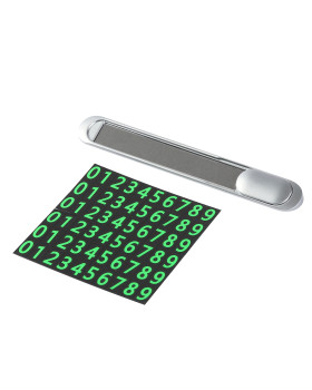 Tellur Temporary Car Parking Phone Number Card Metallic Silver-foto2