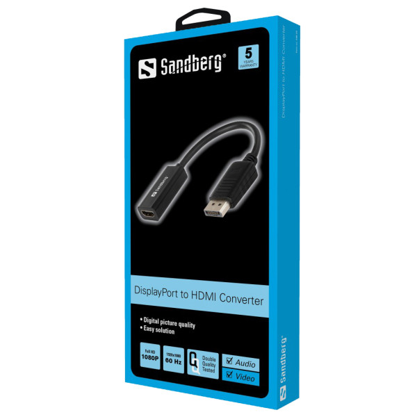 Sandberg 508-28 Adapter DisplayPort>HDMI Arvuti komponendid