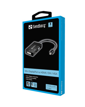 Sandberg 509-12 Adapter MiniDP>HDMI+DVI+VGA-foto2