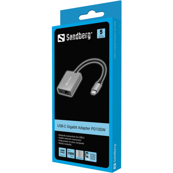Sandberg 136-60 USB-C Gigabit Adapter PD100W