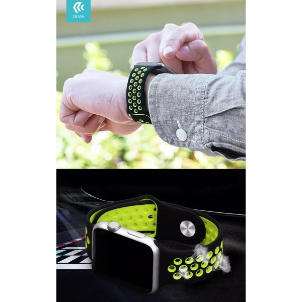 Devia Deluxe Series Sport Band for Apple Watch 4 Yellow