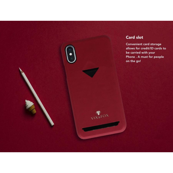 VixFox Card Slot Back Shell for Iphone X/XS ruby red Mobiili ümbrised