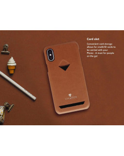 VixFox Card Slot Back Shell for Iphone XSMAX caramel brown-foto3