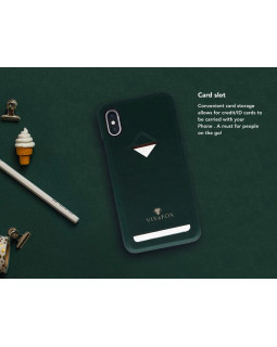 VixFox Card Slot Back Shell for Samsung S9 forest green-foto3
