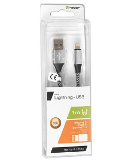 Tracer 46268 Lighting USB 2.0 Iphone AM 1m Black Silver-foto3