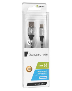 Tracer 46265 USB 2.0 Type C A Male 1m Black Silver-foto3