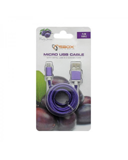 Sbox USB->Micro USB M/M 1m USB-10315U plum purple-foto3