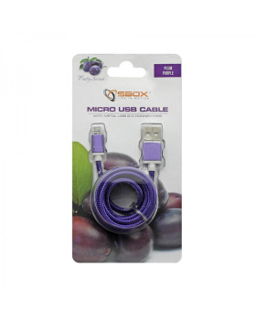 Sbox USB->Micro USB M/M 1m USB-10315U plum purple-foto3