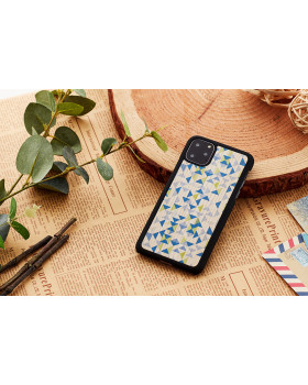 MAN&WOOD SmartPhone case iPhone 11 Pro blue triangle black-foto3