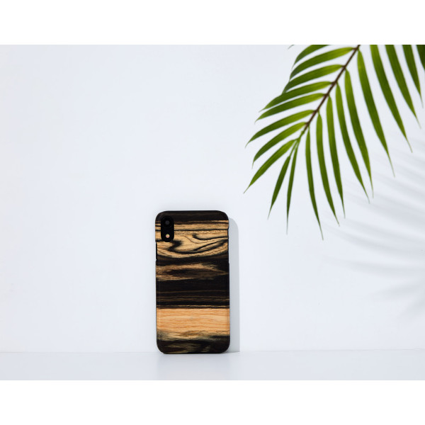 MAN&WOOD SmartPhone case iPhone XR white ebony black Mobiili ümbrised