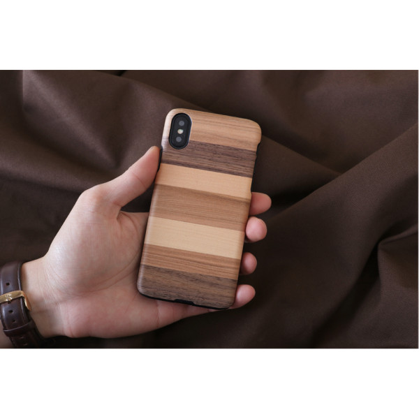 MAN&WOOD SmartPhone case iPhone X/XS sabbia black Mobiili ümbrised