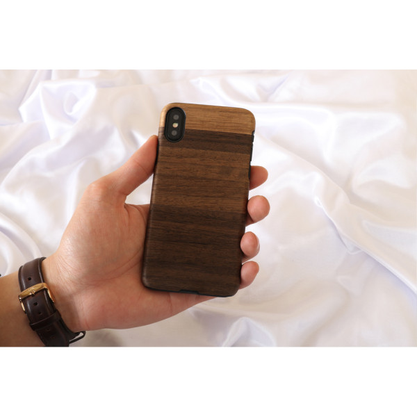 MAN&WOOD SmartPhone case iPhone X/XS fango black Mobiili ümbrised