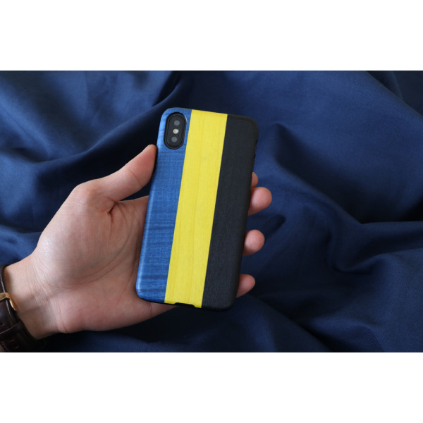 MAN&WOOD SmartPhone case iPhone X/XS dandy blue black Mobiili ümbrised