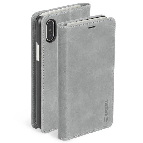 Krusell Sunne 4 Card FolioWallet Apple iPhone XS Max vintage grey Mobiili ümbrised