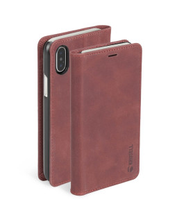 Krusell Sunne 4 Card FolioWallet Apple iPhone XS Max vintage red-foto3