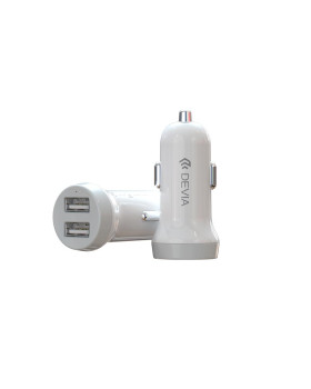 Devia Smart series car charger suit for Lightning (5V3.1A,2USB) white-foto3