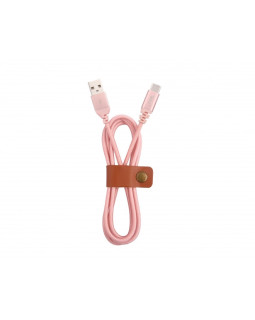 Tellur Data cable, USB to Type-C, made with Kevlar, 3A, 1m rose gold-foto3