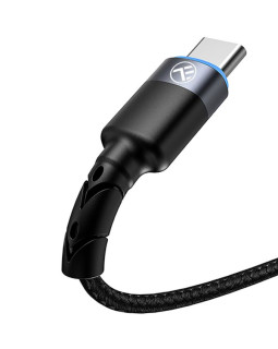 Tellur Data Cable USB to Type-C LED Nylon Braided 1.2m Black-foto3
